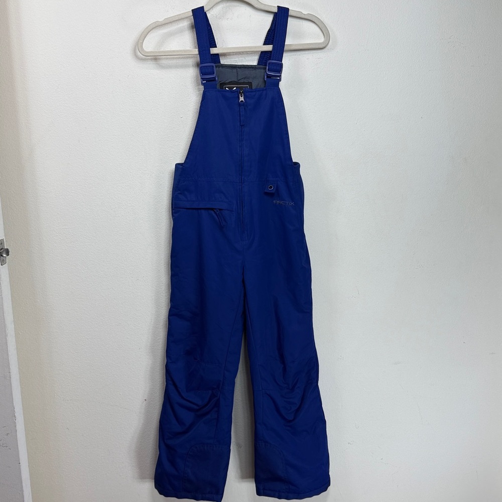 (T7)Arctix Snow Pants (One-Piece) 5k,Youth/Blue,Big Kid Insulated and waterproof